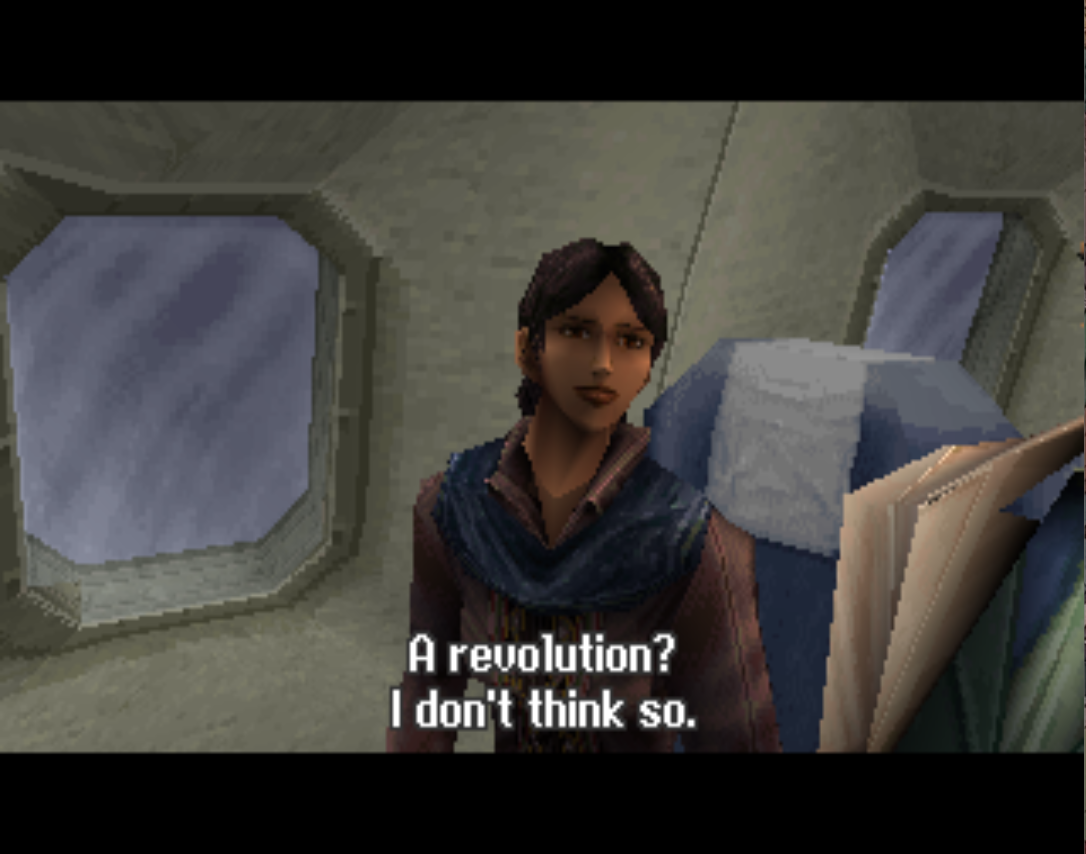 Pachamama on the plane saying "A revolution? I don't think so."