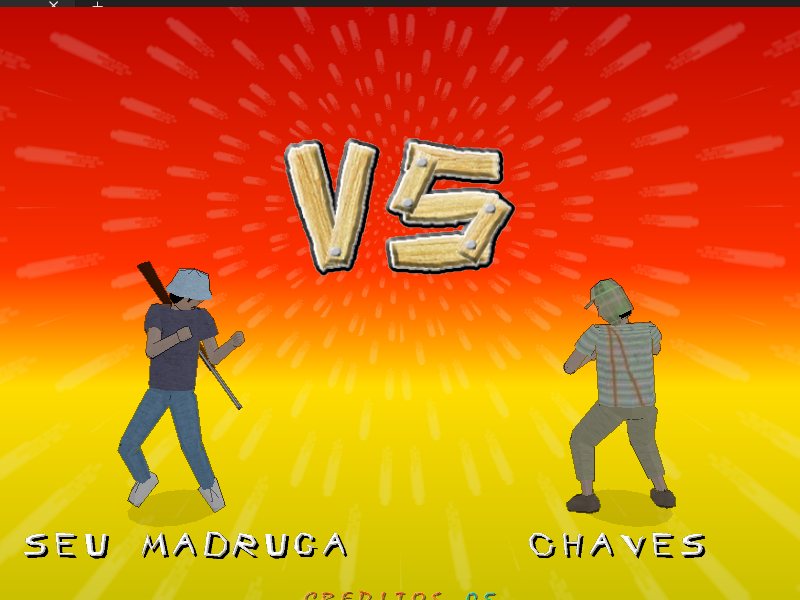 The versus screen of Chaves Arena, showing Seu Madruga vs Chaves